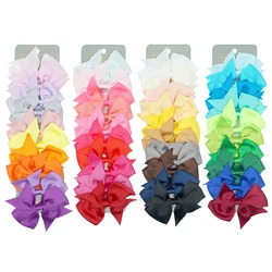 10 Pcs Hair Bows for Girls 3.5 Inch Grosgrain Ribbon Hair Bows Metal Hair Clips Barrettes Hair Accessories for Baby Girls