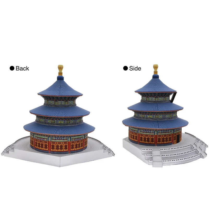 Chinese Tempel Van Hemel Mini 3D Papier Model Huis Papercraft Diy Art Origami Building Tieners Adult Handgemaakte Ambachtelijke Speelgoed QD-176