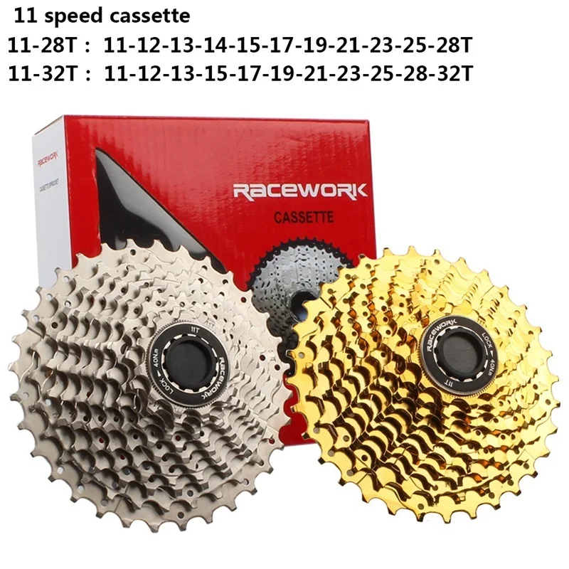 Road Bike 11 Speed Cassette 22 Speed Freewheel Durable Sprocket 11-28T 32T for Shimano 105 5800 UT 6800 DA 9100 Bicycle Parts