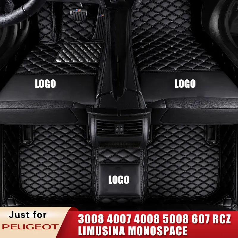 

Car Floor Pads for Peugeot 3008 4007 4008 5008 607 RCZ Limusina Monospace MPV SUV Saloon coupe Custom Auto Mat Carpet Trunk Mat