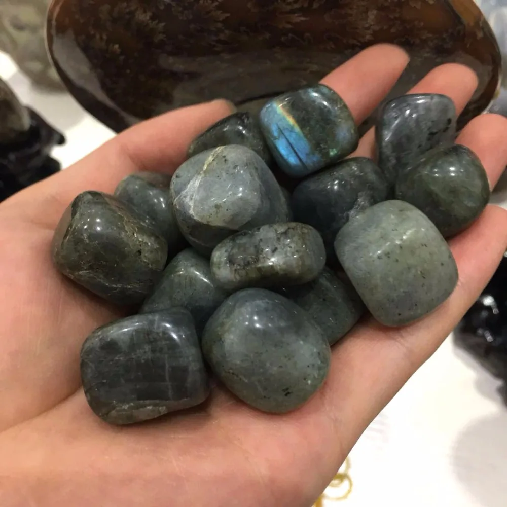 100g Natural labradorite square tumbled stone rock gemstone chakra stone healing natural stones and minerals for home decoratio