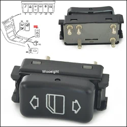 Wooeight Electric Single Window Control Switch Button 1248209010 1248209110 Fit For MERCEDES Benz E CLASS W124 CABRIOLET COUPE