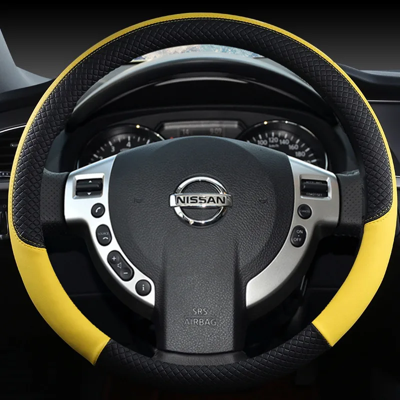 Car Steering Wheel Cover Car accessories Suitable for Nissan qashqai j10 Almera n16 tiida march kicks Steering-wheel Covers