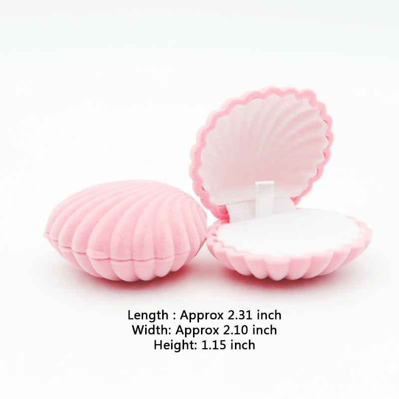1 pezzo a forma di conchiglia, adorabile velluto, matrimonio, fidanzamento, braccialetto, espositore, regalo, portagioie, collana, supporto,