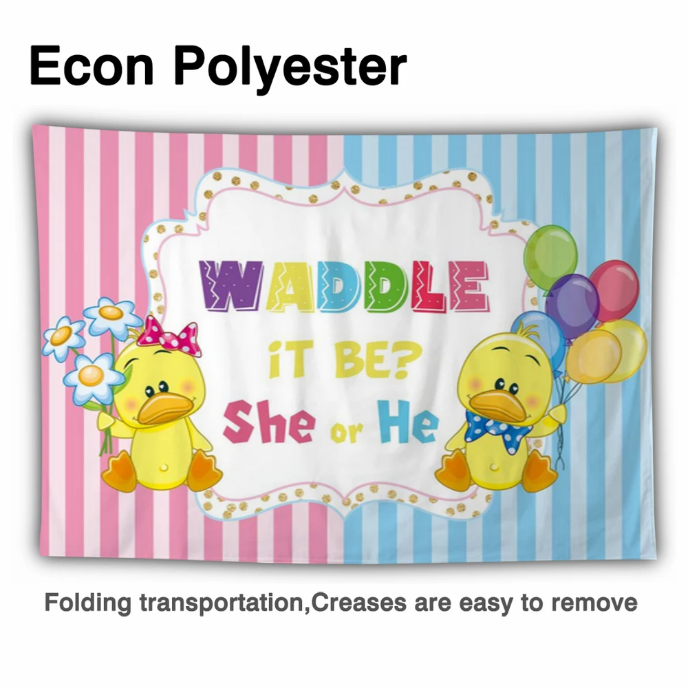 Allenjoy Waddle Het Worden Geslacht Onthullen Party Banner Baby Shower Eend Decoraties Achtergrond Ballon Achtergrond Fotografie Foto