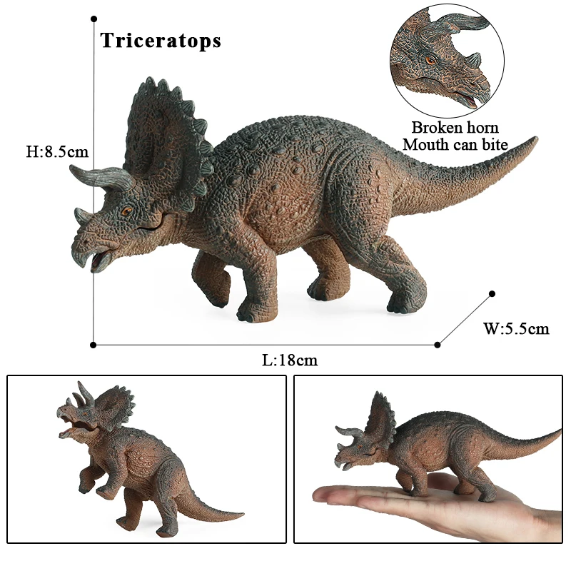 Oenux Jurassic Dinosaur Animal Figurines Triceratops Velociraptor Carnotaurus T-Rex Model Action Figures Kids Birthday Gift Toy