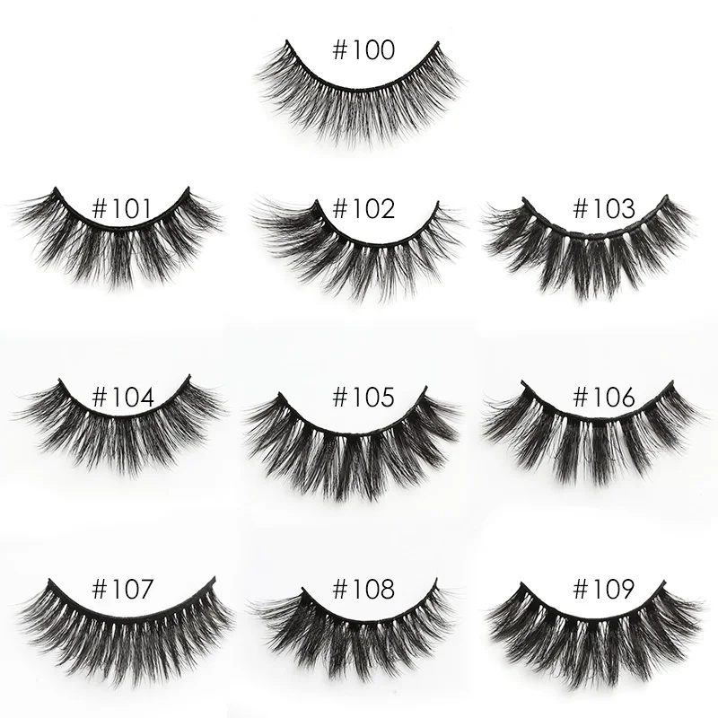 Wholesale Lashes 10/20/30/50 PCS Mink False Eyelashes Natural Soft 3D Faux 3D Mink Lashes Reusable Dramatic Fake Eyelashes Bulk