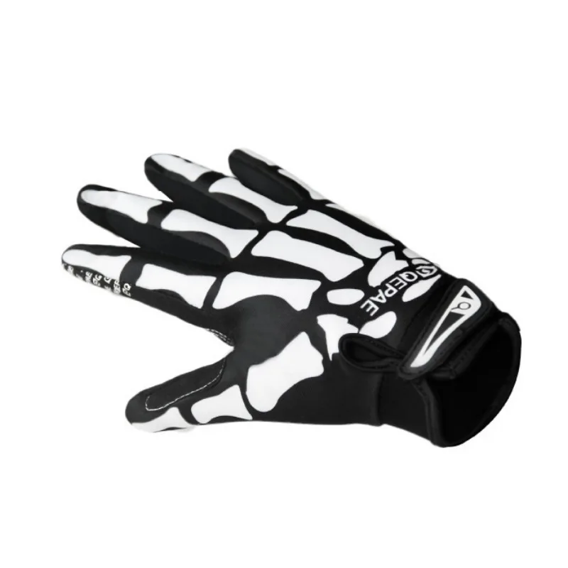 Full Finger Gloves Skeleton Print Warm Sport Cycling Glove Men and Women Skull Glove Anti-slip Mittens Bike Bicycle Equipment