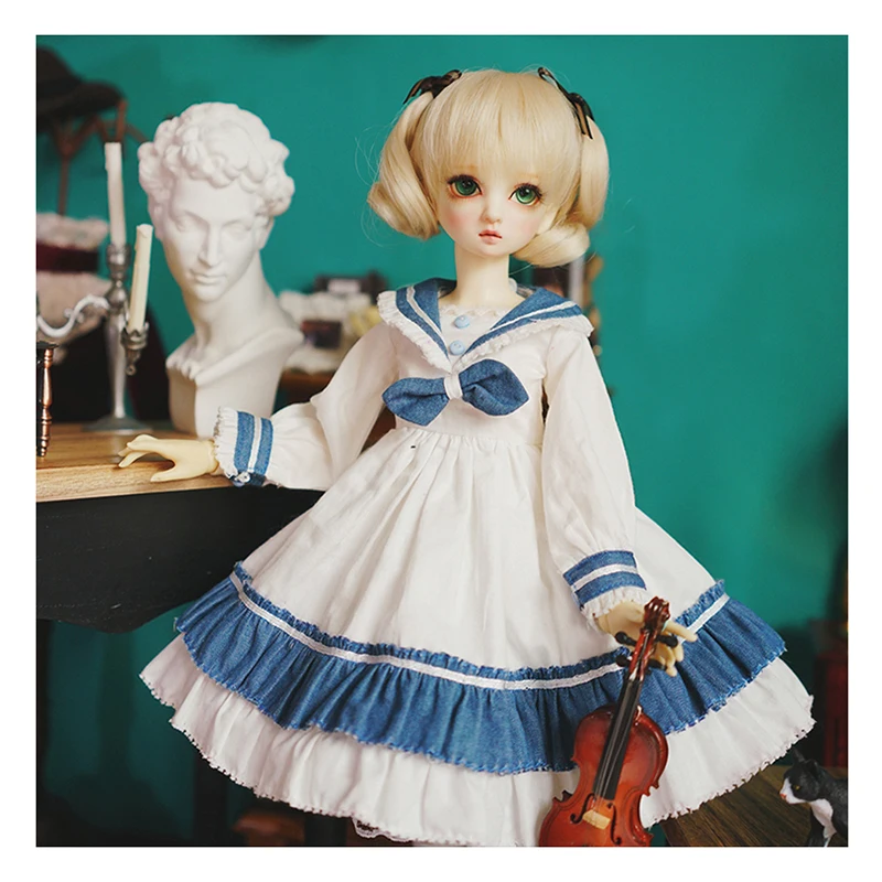 

BJD платье 1/3 1/4 1/6 bjd кукла юбка в морском стиле для 1/6 1/4 1/3 bjd только платье