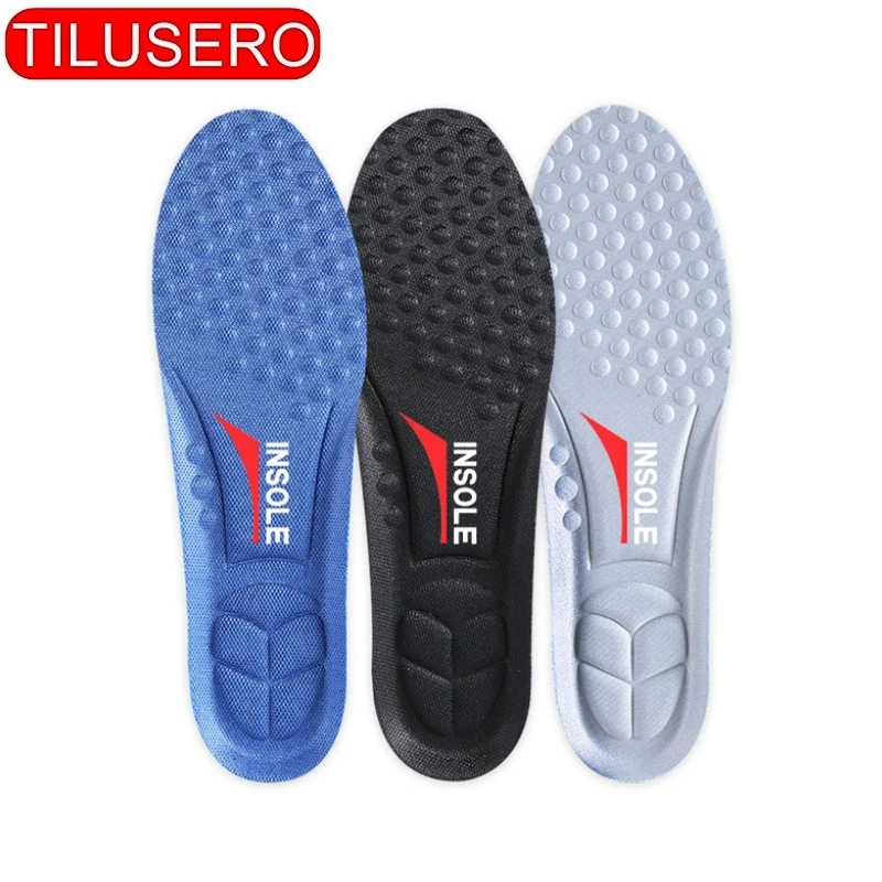 New 1 Pair Sport Running Soft Insoles For Feet Man Women Orthopedic Pad Shock Absorption Arch Support Shoes Sole