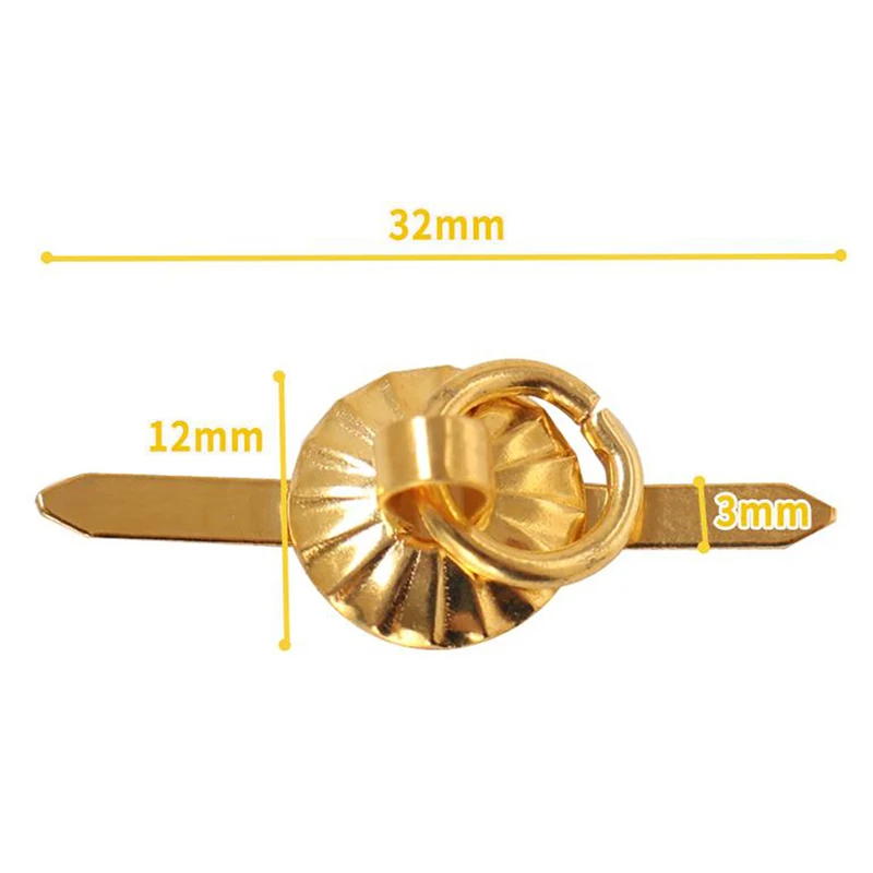 4pcs 1/12 Hardware Golden Metal Drawer Handle Pulls Toys Dollhouse Miniatur Furniture Doll House Accessories For Children Toy