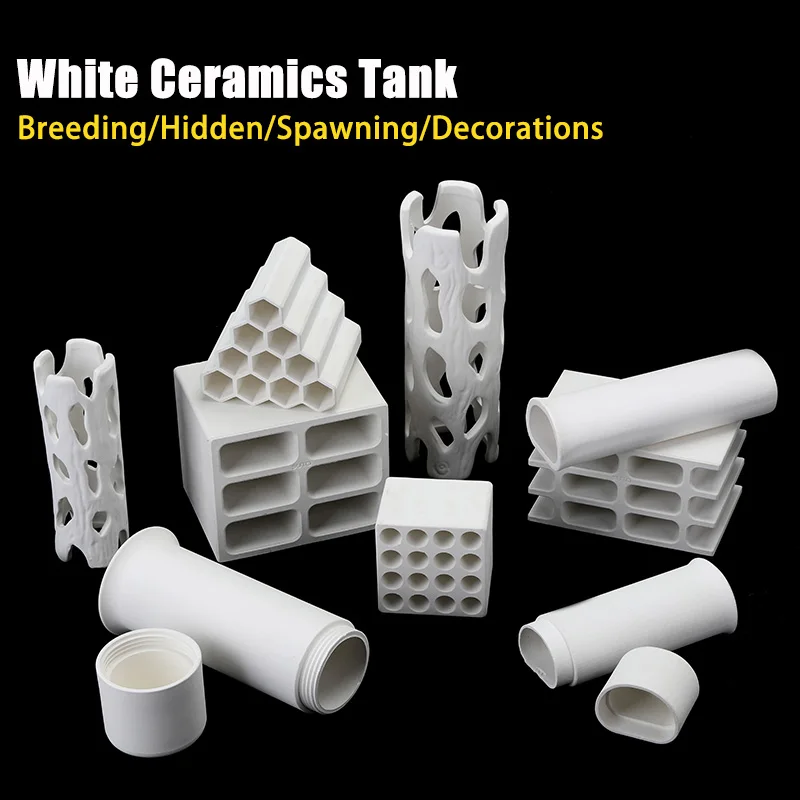 Ceramics Tank Aquarium Fish Tank Shrimp Shelter Hidden Hole House Spawning Breeding Clay Pot Landscaping Decorations Ornament