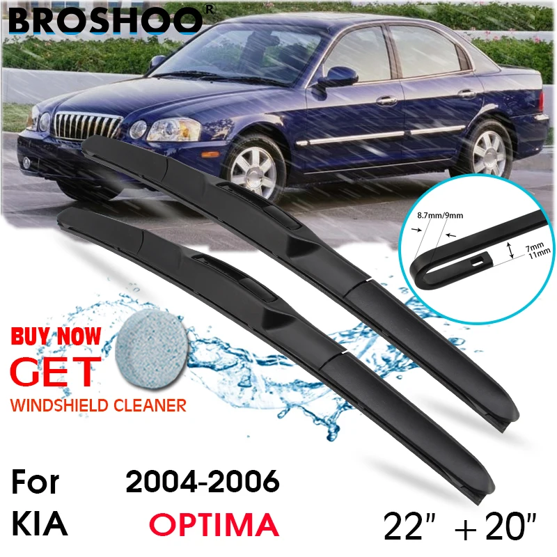 

Car Wiper Blade Front Window Windscreen Windshield Wipers Blades J hook Auto Accessories For KIA OPTIMA 22"+20" 2004-2006