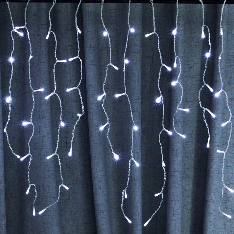 Christmas Garland 3.5Mx0.5/0.6/0.7M Wave Shape LED Curtain Light Icicle Fairy Lights Christmas Decoration For Home Drop Shipping