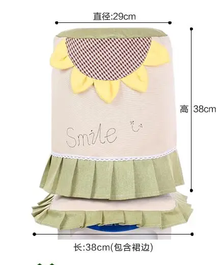 Fabric water dispenser cover Korean version cute garden mineral water dust cover vertical bucket cover