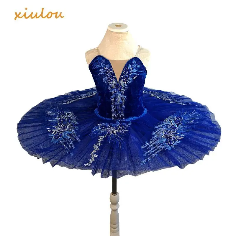 Blue Ballet Tutu เด็กเล็กเด็กผู้หญิงผู้หญิงผู้ใหญ่ Professional บัลเล่ต์ Tutu Adulto เครื่องแต่งกายบัลเล่ต์ Ballerina Dance เครื่องแต่งกายหญิง Adulto