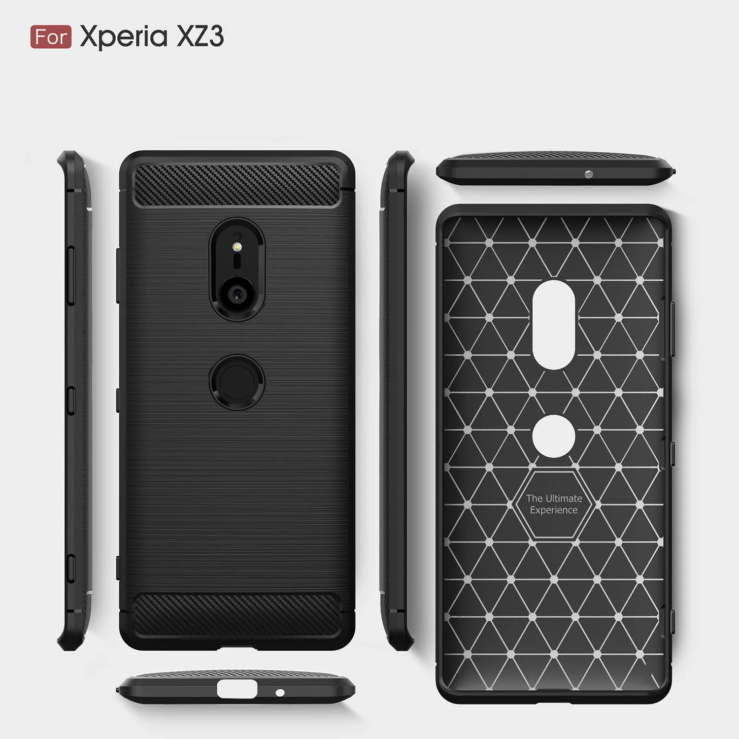 For Sony Xperia XZ3 XZ1 XZ2 Premium Case Carbon fiber Cover Shockproof Phone Cases For Sony Xperia XZ2 Compact  XZ1 Back cover