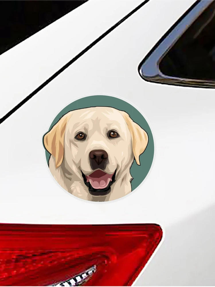 32847 # Yellow Labrador Dog 13 Cm/17 Cm Self-adhesive Decal Car Sticker Waterproof Auto Decors on Bumper Rear Window Laptop