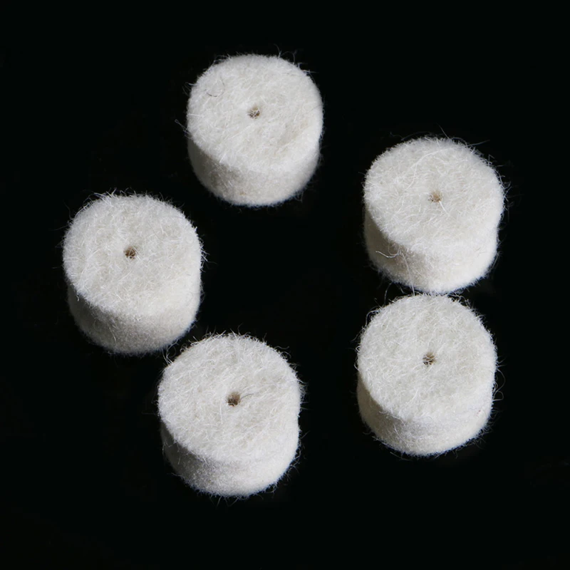 Almohadilla pulido fieltro lana, almohadilla pulido 13mm + 2 vástagos para muela, 100 Uds.