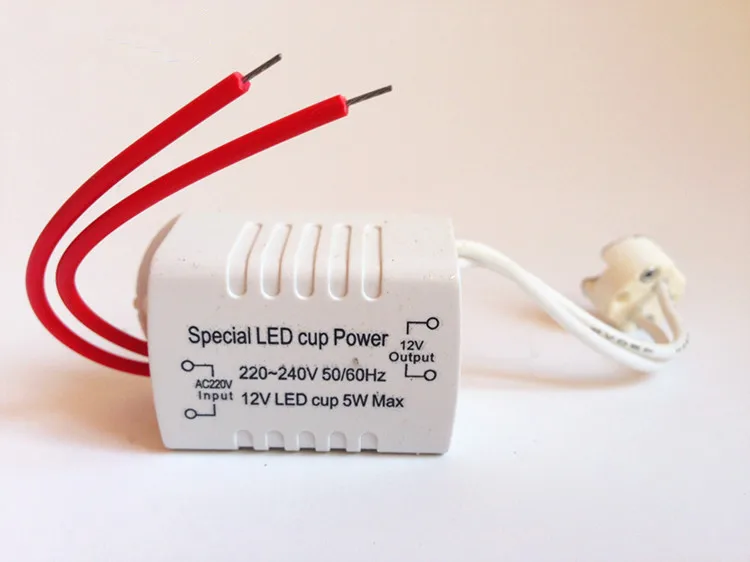 MR16 GU5.3 Socket Light Power Driver 12V DC Voltage Transformer Max 5W 220V 230V 240V Input Low Volt Converter