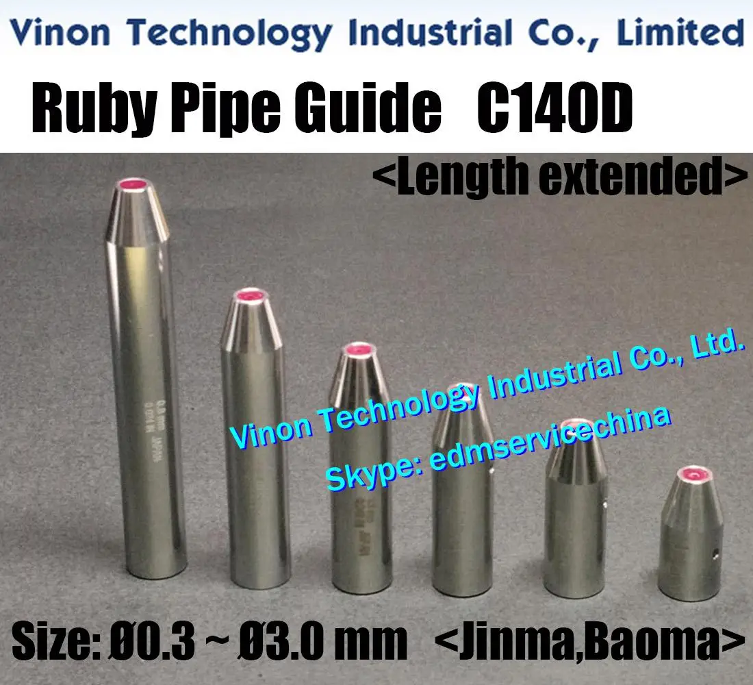 Imagem -04 - Guia da Broca do Tubo para a Máquina de Perfuração de Jinma Baoma Edm Furo Pequeno Edm Guia C140d da Tubulação do Rubi de Ø0.3 mm Comprimento Prolongado l = 60 mm