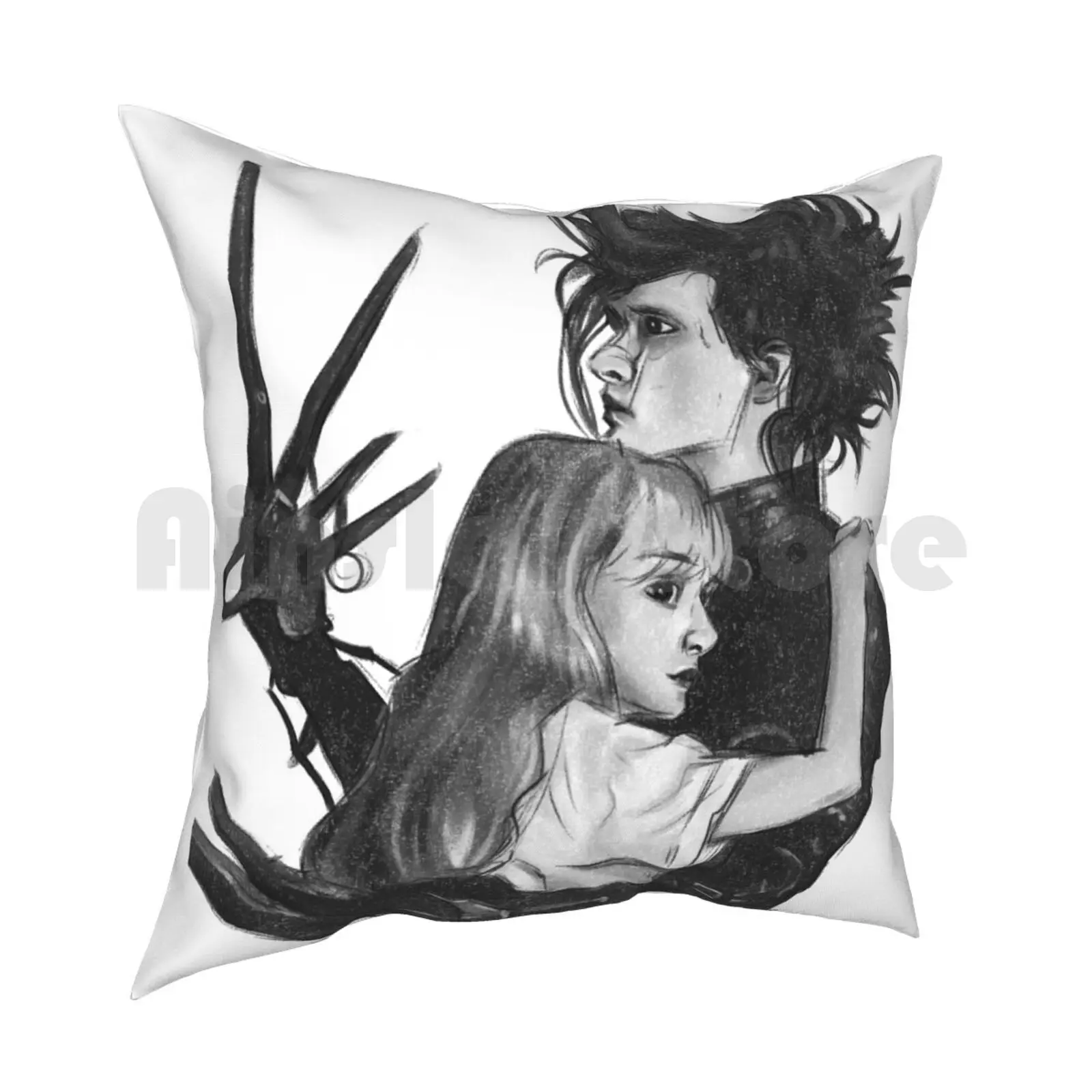 Edward Pillow Case Printed Home Soft Throw Pillow Movies Johnny Depp