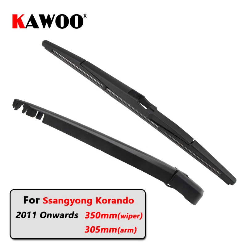 

KAWOO Car Rear Wiper Blades Back Window Wipers Arm For Ssangyong Korando Hatchback (2011 Onwards) 350mm Auto Windscreen Blade