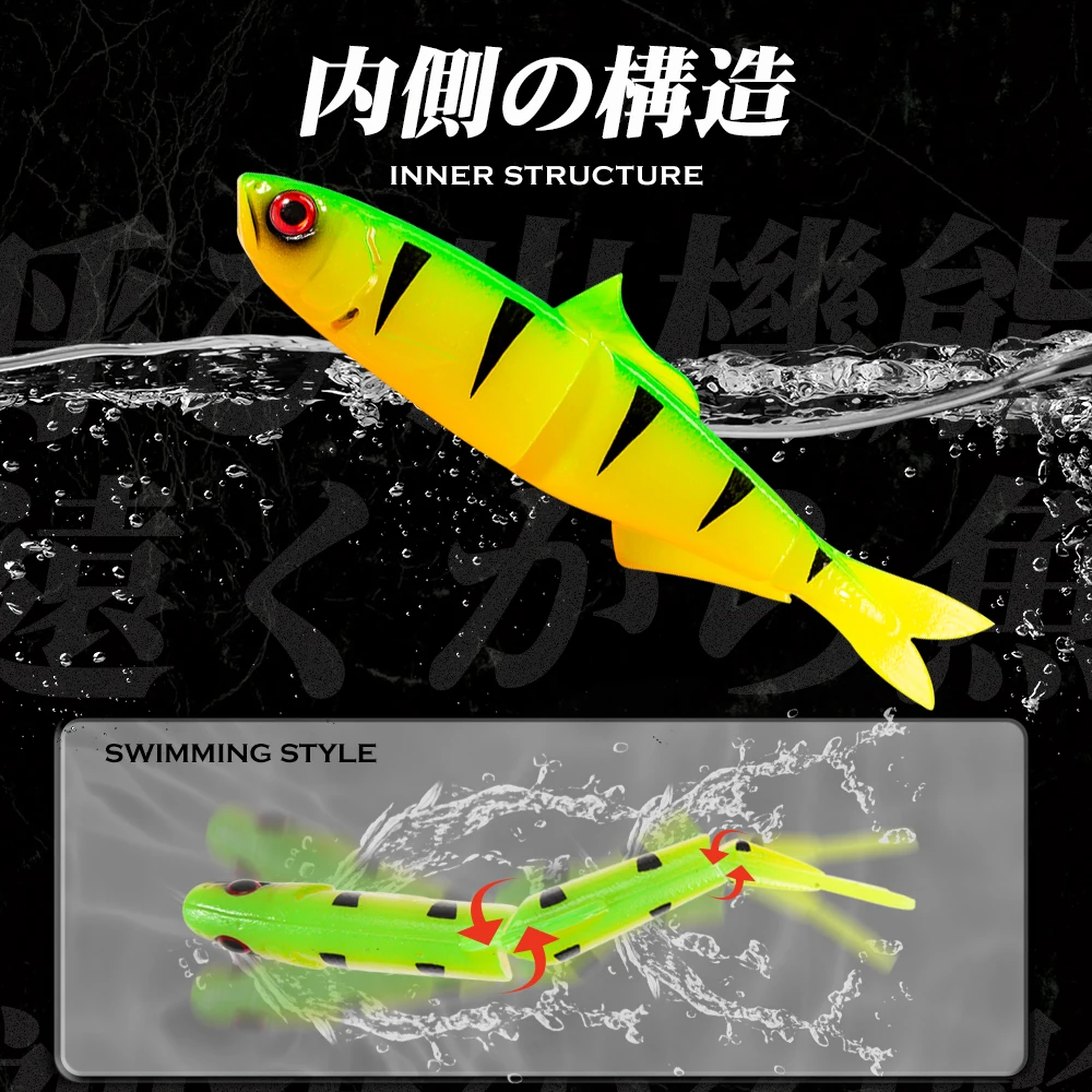 Hunthouse 3PCS Silicone Soft Fishing Lure 120mm 16g Artificial Bait Wobblers Swimbait Tackle For Bass Pike Trout Pesca LW235 view 5