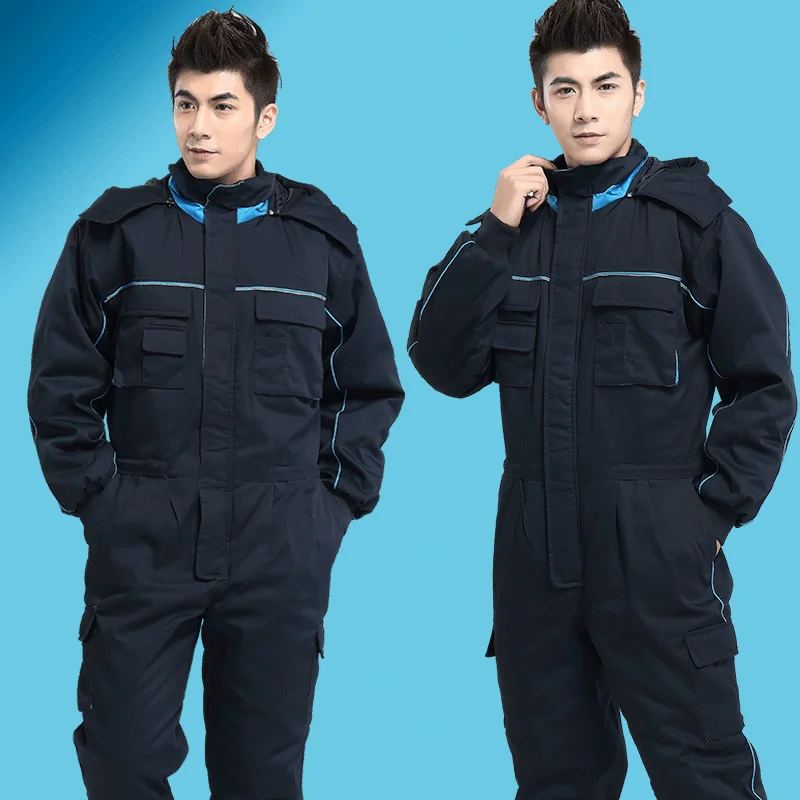 winter warm welding clothing workwear clothes long sleeve workmen uniform car workshop working suit mechanical repairmen overall