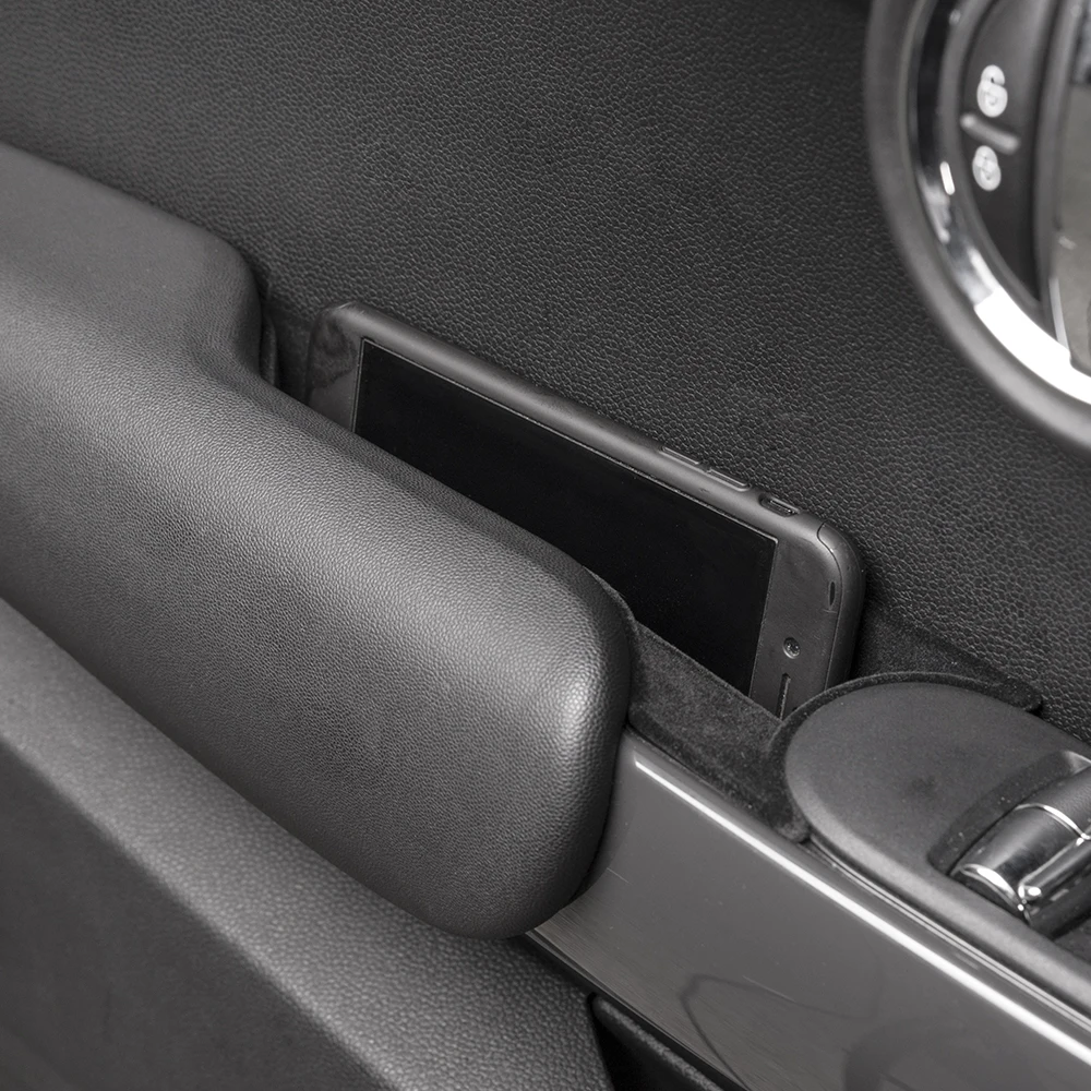 Door Side Organizer Tray Grab Handle Storage Box Handle Pocket Armrest Phone Container For Mini cooper F55 5 Doors F56 Hatchback