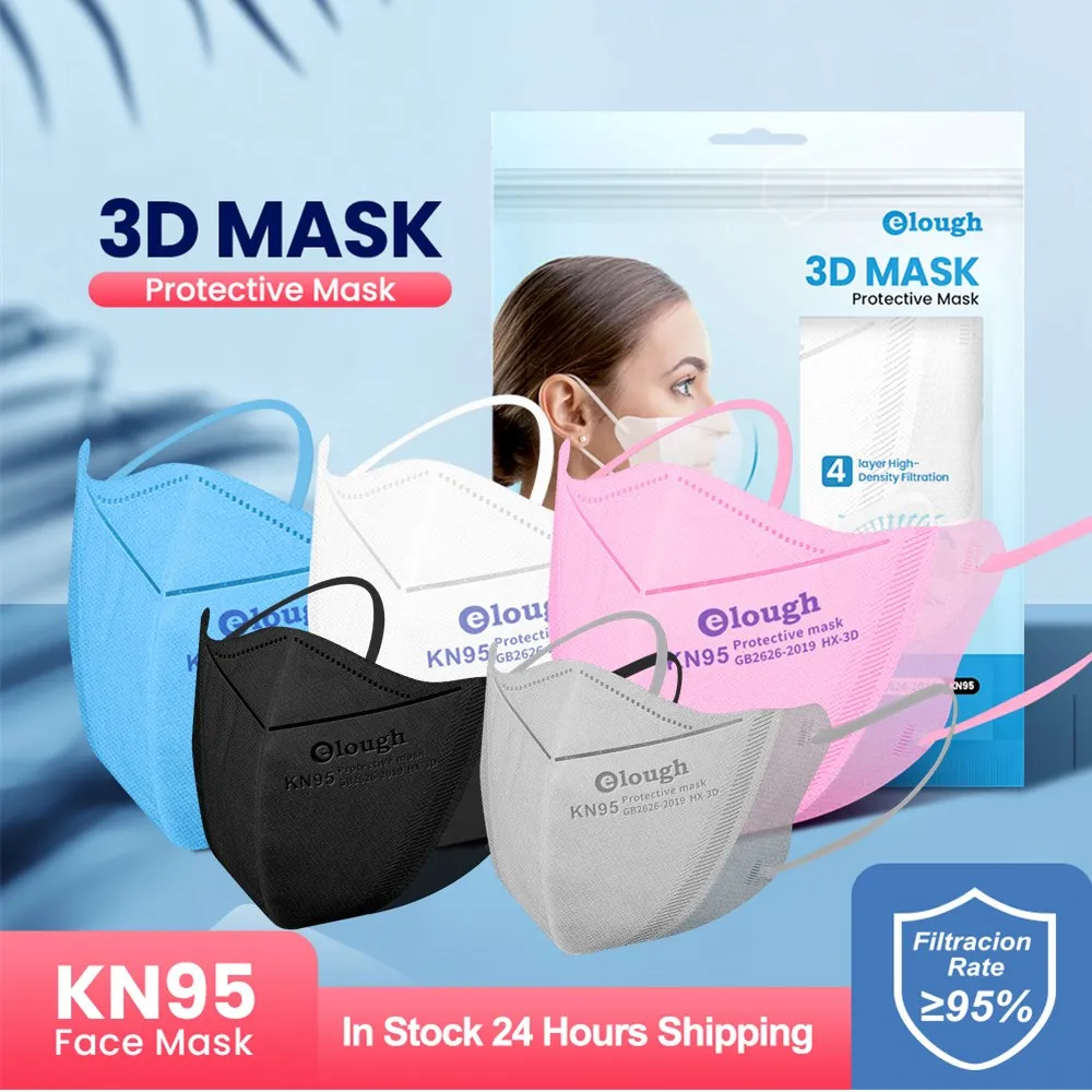 Elough CE Mascarillas fpp2 Masks kn95 Certified adult Reusable respirator ffp3 mascarilla ffp2 kn95 homologada españa ffp2mask