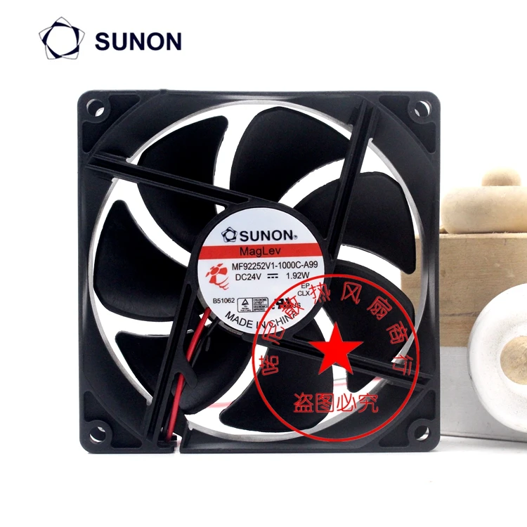 SUNON MF92252V1-1000C-A99 DC 24V 1.92W 92x92x25mm 2-Wire Server Cooling Fan