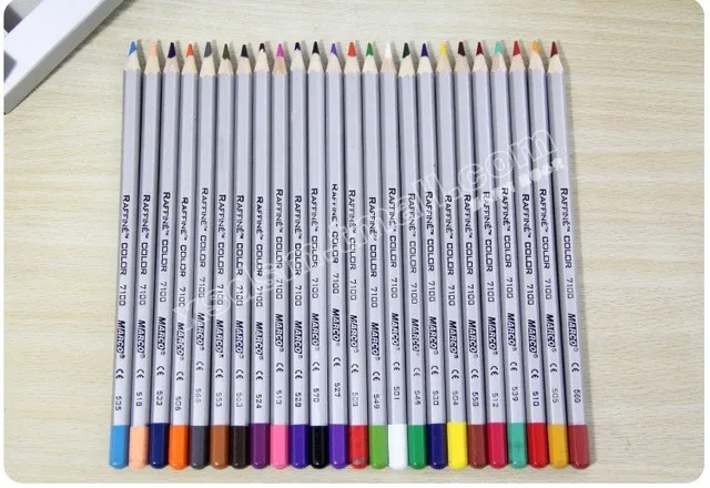 free shipping color Marco Fine Art 24 Colors Drawing Pencils Non-toxic for writing drawing sketches colorful pencils set