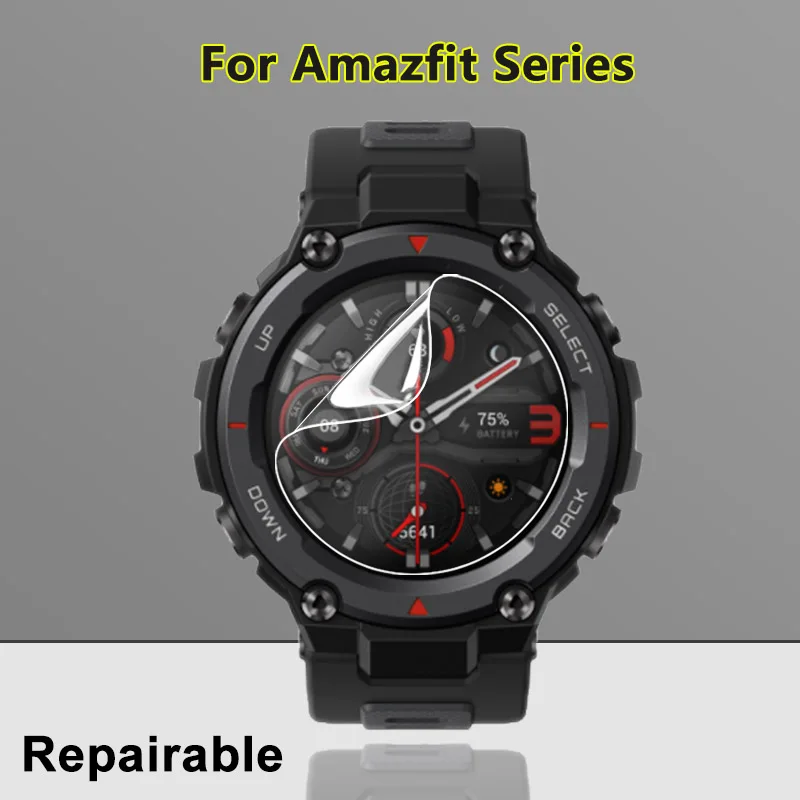 Screen Protector For Amazfit T-Rex Pro GTR 2 GTR2 2e 42mm 47mm Stratos 3 Plus Verge Lite Nexo Soft TPU Hydrogel Film -Not Glass