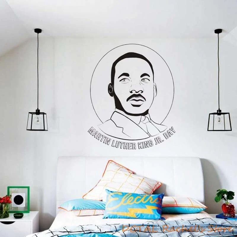 Decor Martin Luther King Wall Stickers Vinyl Celebrity Decal House Bedroom Decoration Black Lives Matter