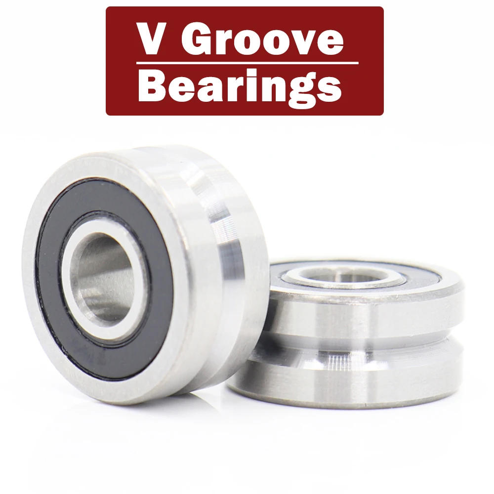 V082411 V Groove Sealed Ball Bearing 8*24*11 mm ( 2 PCS ) Pulley Wheel Bearings V3/1.5 Guide Track Rlooer Bearing