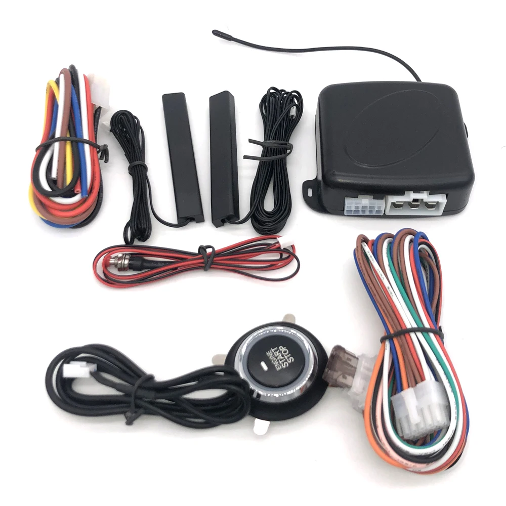 Start stop keyless entrada início remoto sistema de bloqueio da porta do carro alarme do carro remoto motor do carro starter para o aplicativo/chave inteligente