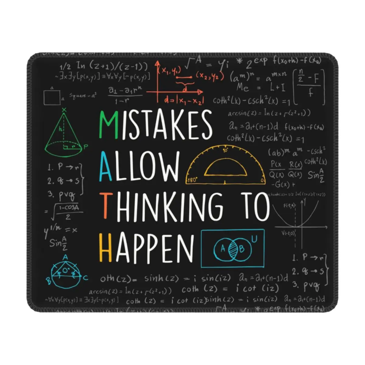 Mistakes Allow Thinking To Happen Mouse Pad Gamer Mousepad Anti-Slip Rubber Math Teacher Quotes Office Computer Desk Mouse Mat