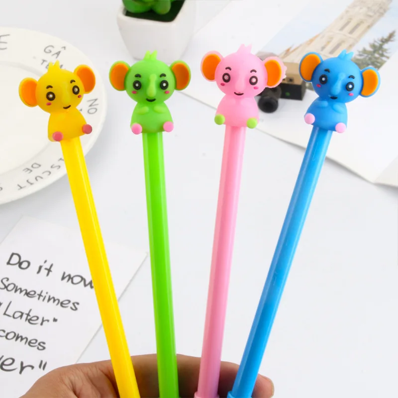 

50PCS Simple Creative Elephant Gel Pen Cute Cartoon Learning Stationery Water-based Pen Office Supplies Signature Pen