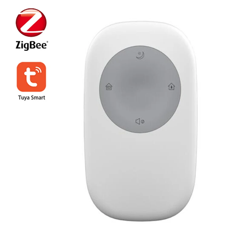 Tuya Smart Zigbee Remote Control with Arm ,Home Arm, Disarm, SOS Panic Button 4 Functions Remote Key