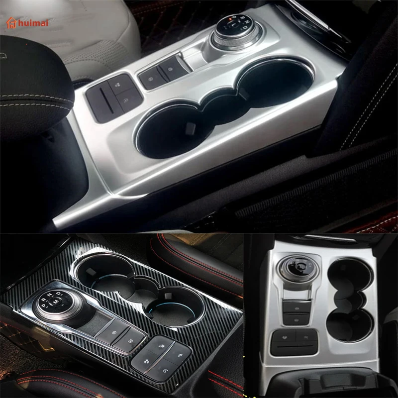 Car Styling For Ford Escape Kuga 2020 -21 Gear Shift Box Central Control Panel Cover Sticker Trim Strip Decoration Cover Trim