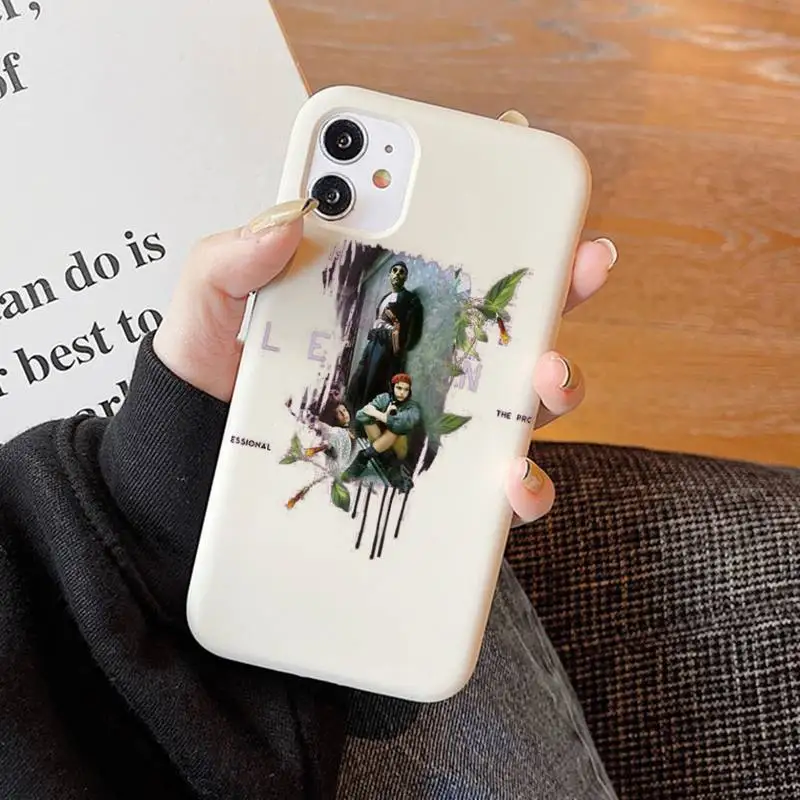 Movie Killer Leon And Mathilda Professional Uncle Girl Phone Case Solid Color for iphone 13 11 Pro Max X XS Max XR 7 8 6SPlus