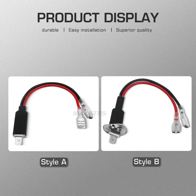 MAXGTRS For H1 Socket 1 Pin Convert to 2 Pins Adapter Wire LED Replacement Bulb Single Diode Converter Wiring Accessories