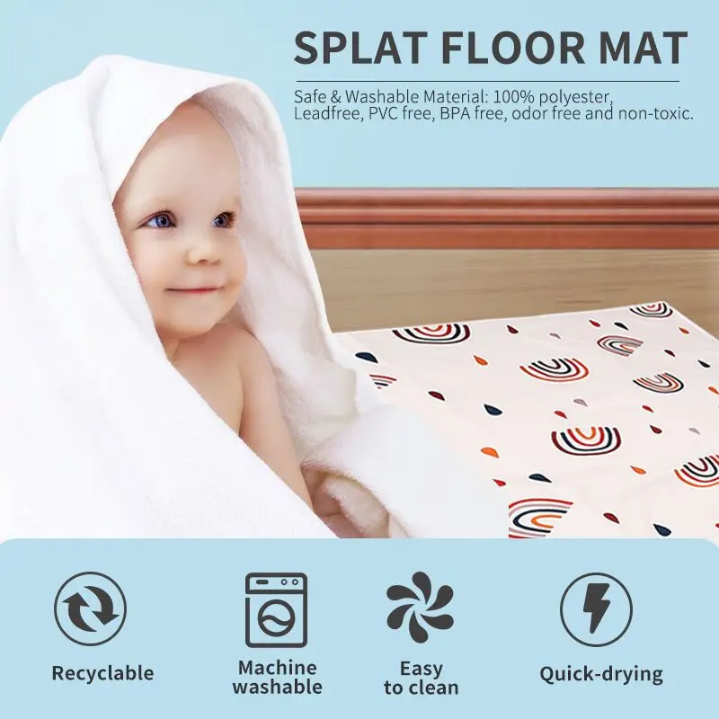 Happy Flute Baby Play Mat, Baby Crawling Mat Portable Waterproof , Anti-Slip Folding Mat Playmat For Baby Indoor Or Outdoor Use