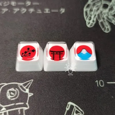 1pc custom handmade resin keycap for MX switch mechanical keyboard Japanese torii Fuji Mountain ESC key cap OEM profile