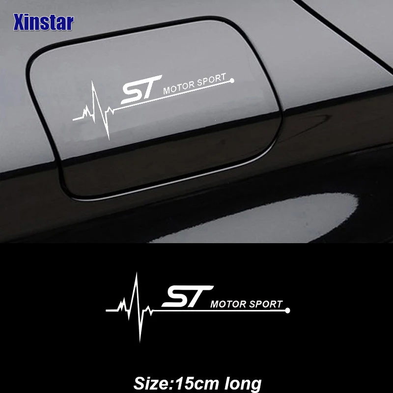 1Pc ST STLINE Car Oil Tank Sticker For Ford Fiesta Mondeo Fusion Escape Edge Ecosport Kuga Focus MK2 MK3 MK4