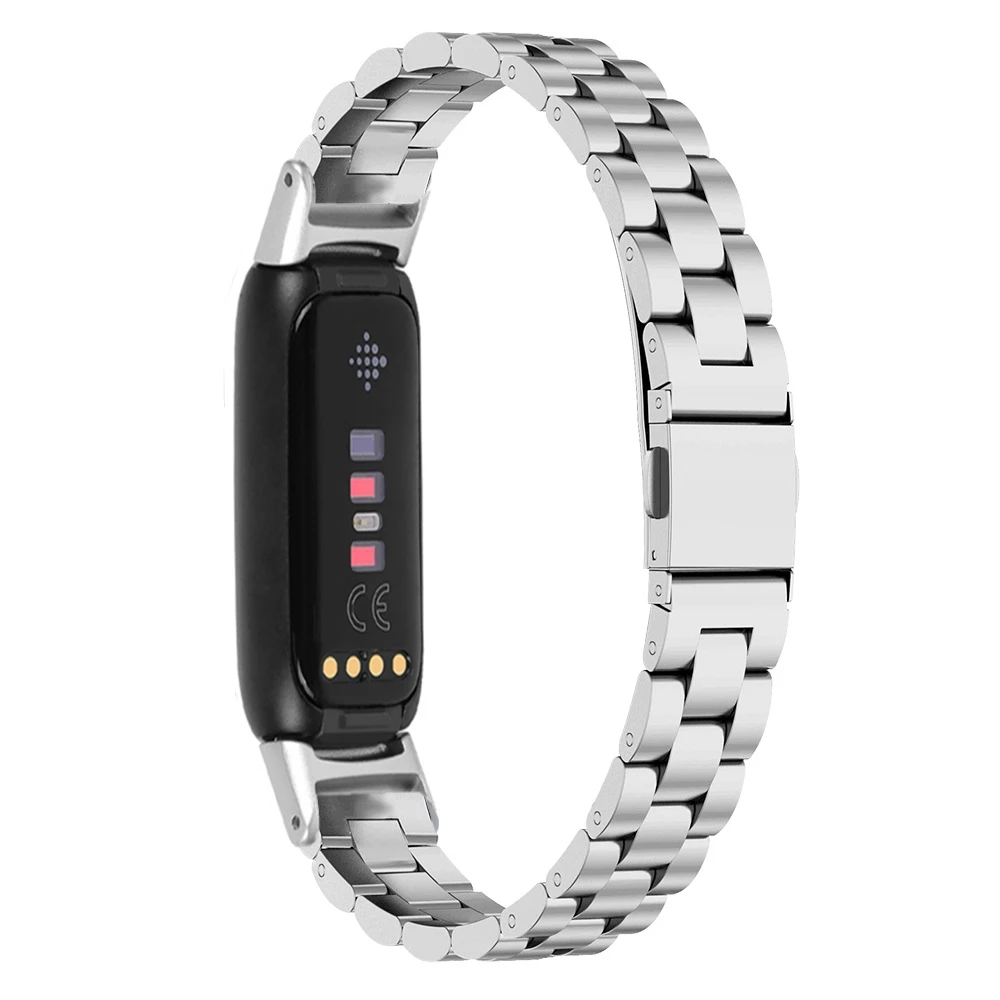 Fitbit luxe 교체 용 스마트 워치 밴드 스트랩 Fitbit luxe 스페셜 에디션 팔찌 용 스테인레스 스틸 메탈 팔찌