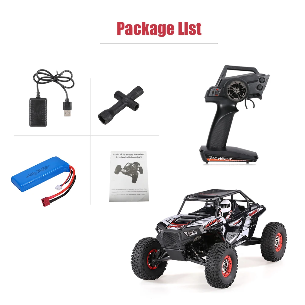 Originale WLtoys 10428-B2 1/10 2.4G 4WD RTR Electric Rock Crawler fuoristrada Buggy Desert Baja RC Car per ragazzi compleanno GiftsCD