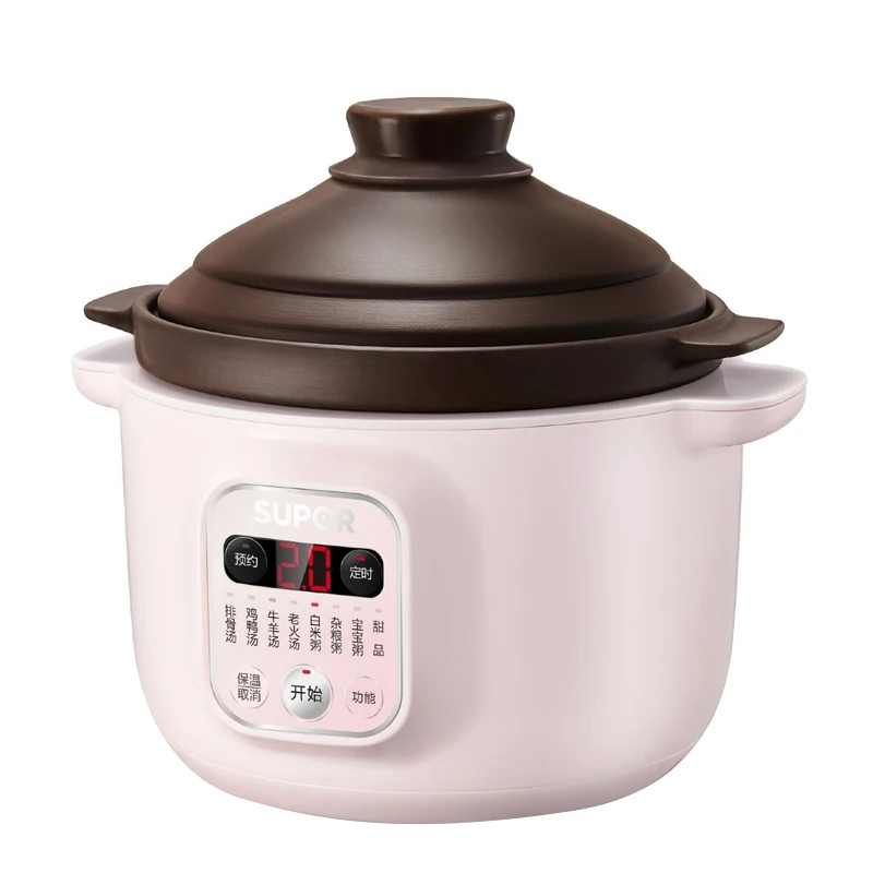 220V 2L/3L Household Ceramic Electric Stewing Pot Intelligent Automatic Dessert Soup Porridge Slow Stewer Health Preservation