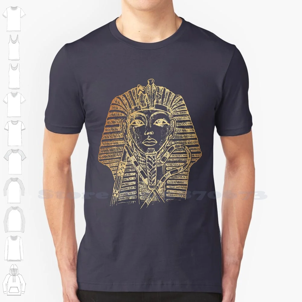 Golden Egyptian Pharaoh Tomb 100% Cotton T-Shirt The Pharaoh Key King Of Kings Mens Pharaoh Costume Egyptian Pharaoh Costume